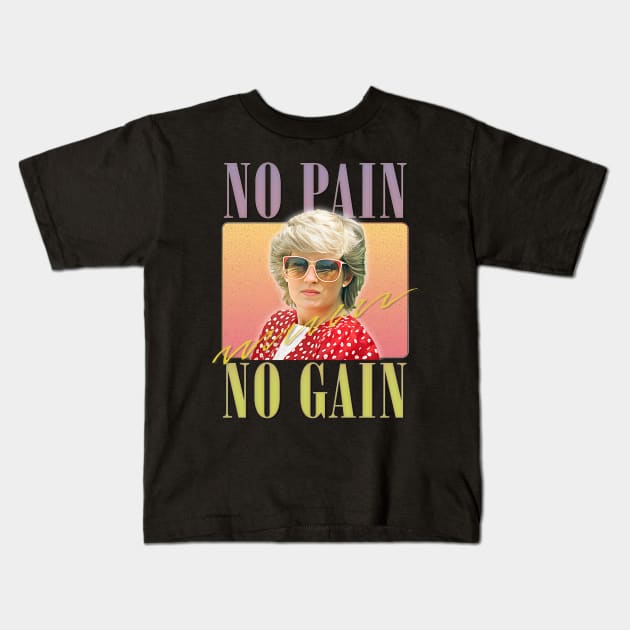 No Pain, No Gain Kids T-Shirt by DankFutura